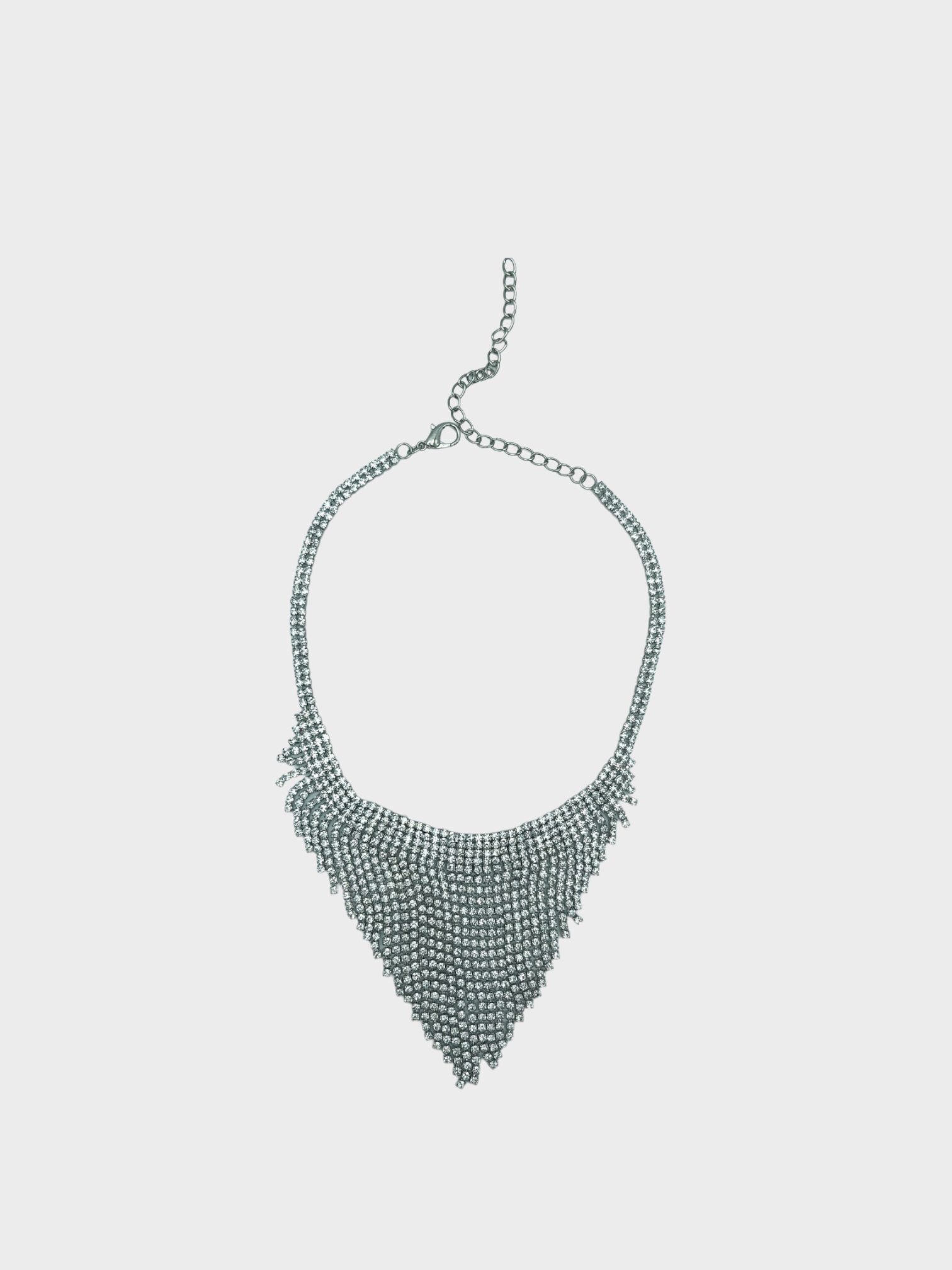 Silver rhinestone necklace